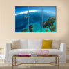 Highly detailed planet Earth in the morning Multi Panel Canvas Wall Art