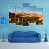 Ait Benhaddou Ksar Kasbah, Morocco, Africa, in sunset multi panel canvas wall art