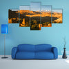 Ait Benhaddou Ksar Kasbah, Morocco, Africa, in sunset multi panel canvas wall art