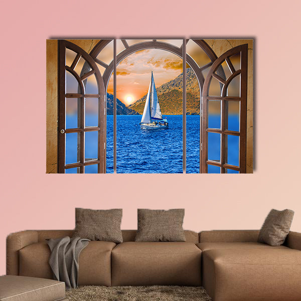 Open the door handle and keys conservatory overlooking the forest and the sun