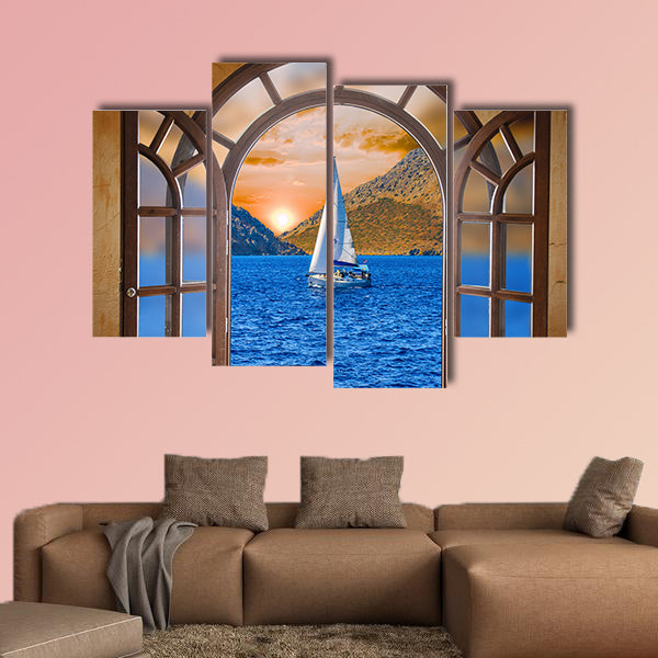 Open the door handle and keys conservatory overlooking the forest and the sun