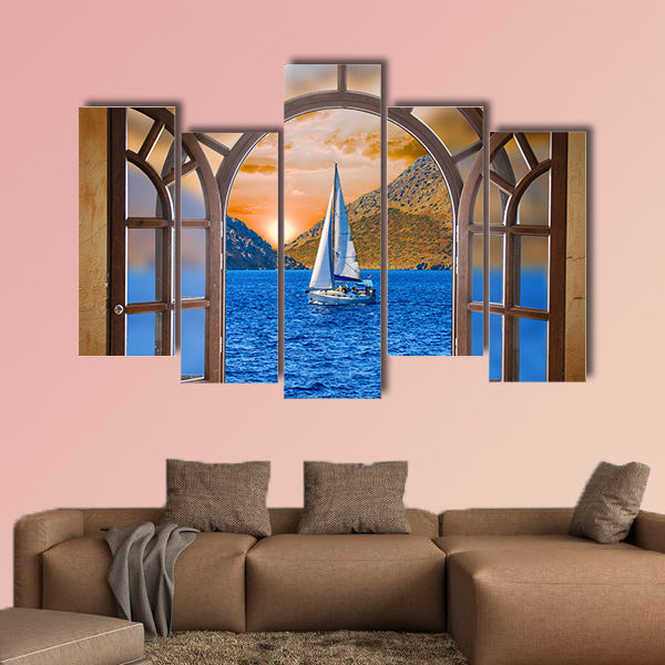 Open the door handle and keys conservatory overlooking the forest and the sun