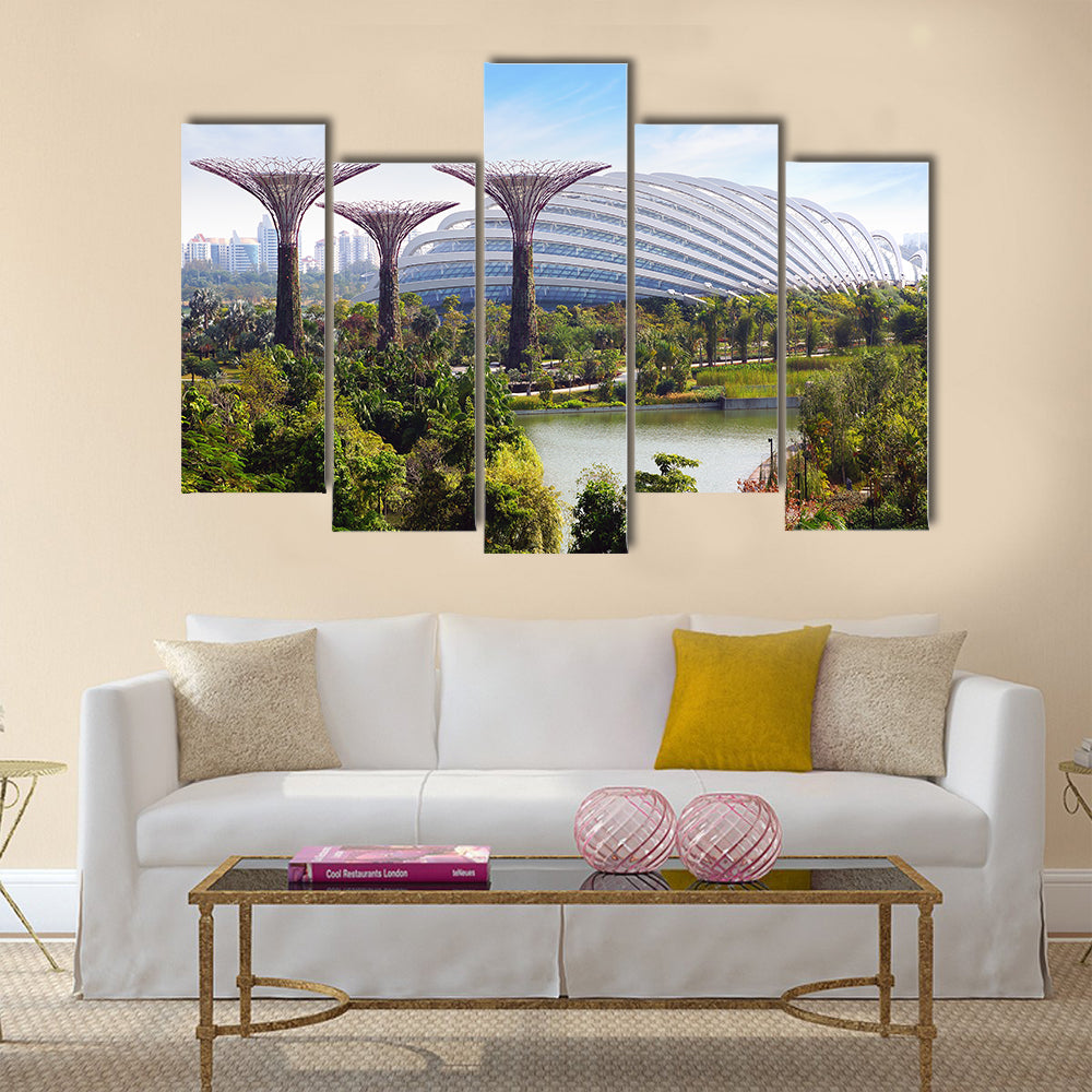 The Supertree Grove at Gardens by the Bay, Multi Panel Canvas Wall Art