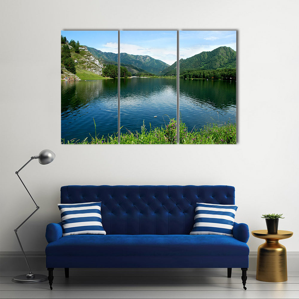 Mountain lake, Altai, Russia multi panel canvas wall art