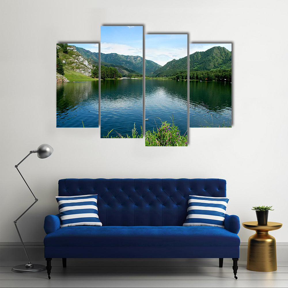 Mountain lake, Altai, Russia multi panel canvas wall art