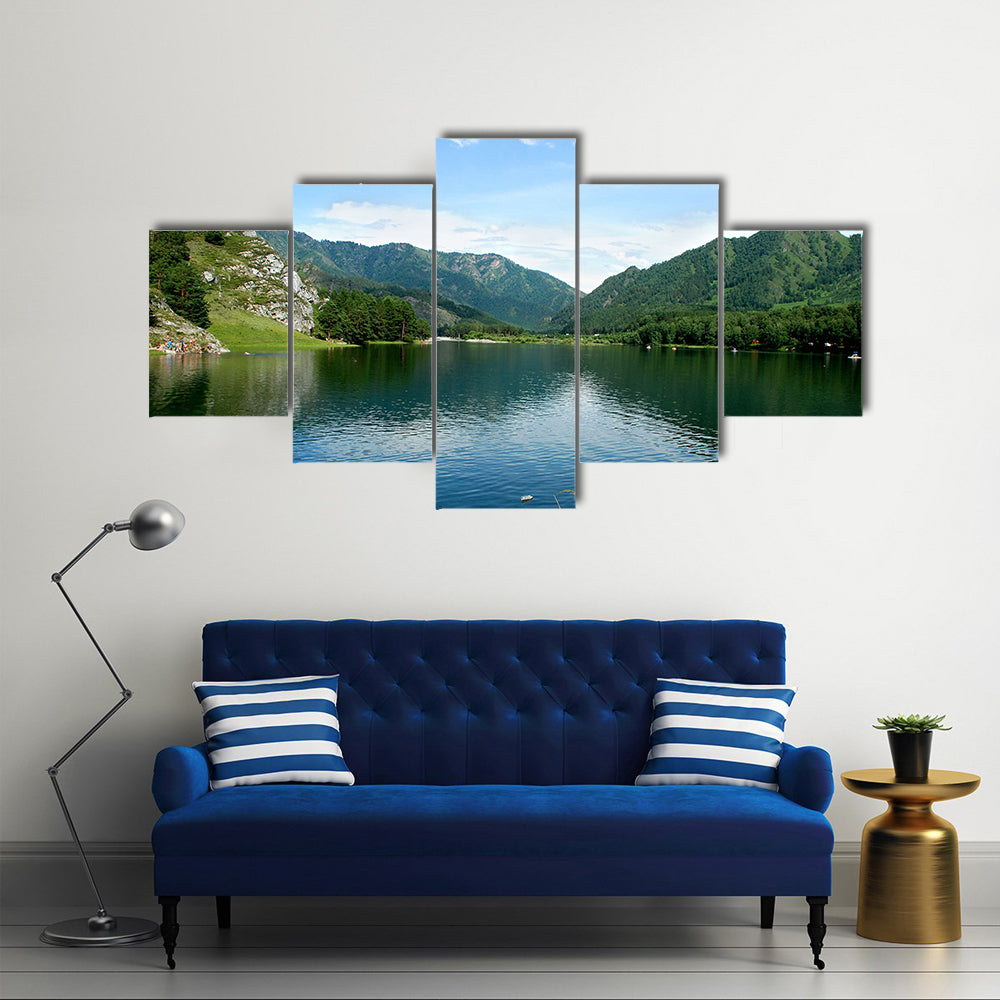 Mountain lake, Altai, Russia multi panel canvas wall art