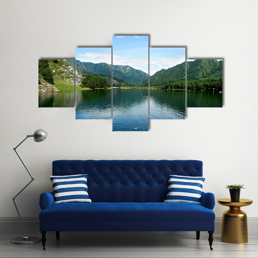 Mountain lake, Altai, Russia multi panel canvas wall art