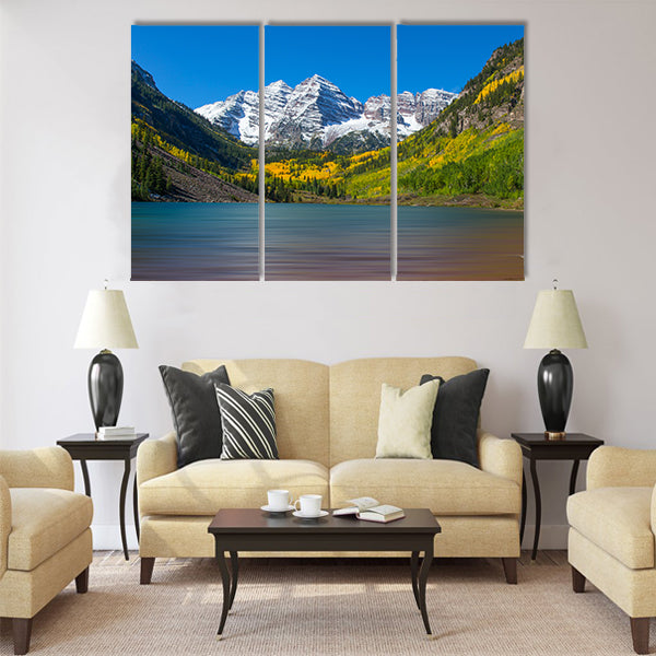 Autumn at Maroon Bells  Multi panel canvas wall art