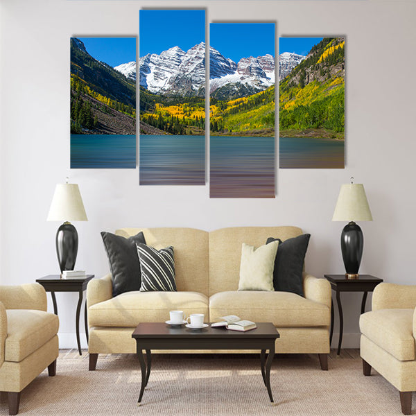 Autumn at Maroon Bells  Multi panel canvas wall art