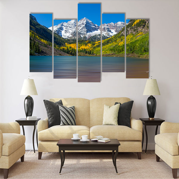 Autumn at Maroon Bells  Multi panel canvas wall art