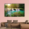 Deep forest waterfall National Park island of Siquijor, Philippines multi panel canvas wall art