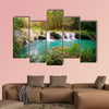 Deep forest waterfall National Park island of Siquijor, Philippines multi panel canvas wall art