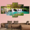 Deep forest waterfall National Park island of Siquijor, Philippines multi panel canvas wall art