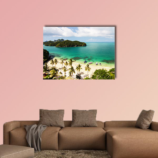 The beautiful islands in the sea and beach, Thailand multi panel canvas wall art