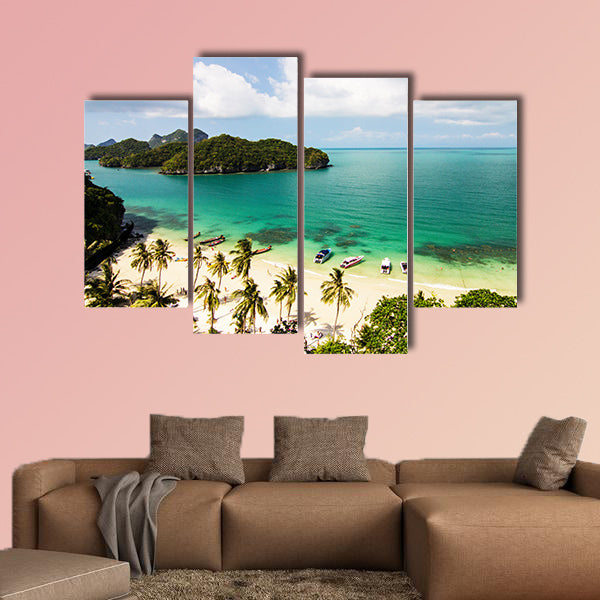 The beautiful islands in the sea and beach, Thailand multi panel canvas wall art