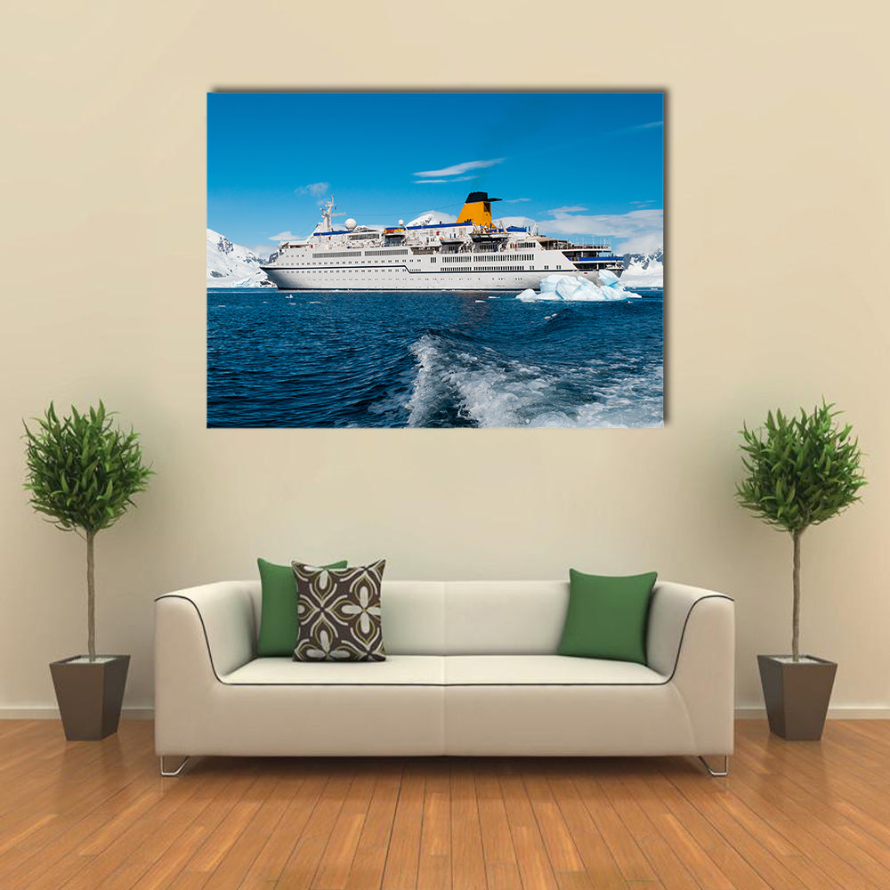 Cruise liner in Antarctica Multi panel canvas wall art