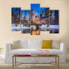 Gapstow bridge in winter, Central Park New York City Multi panel canvas wall art