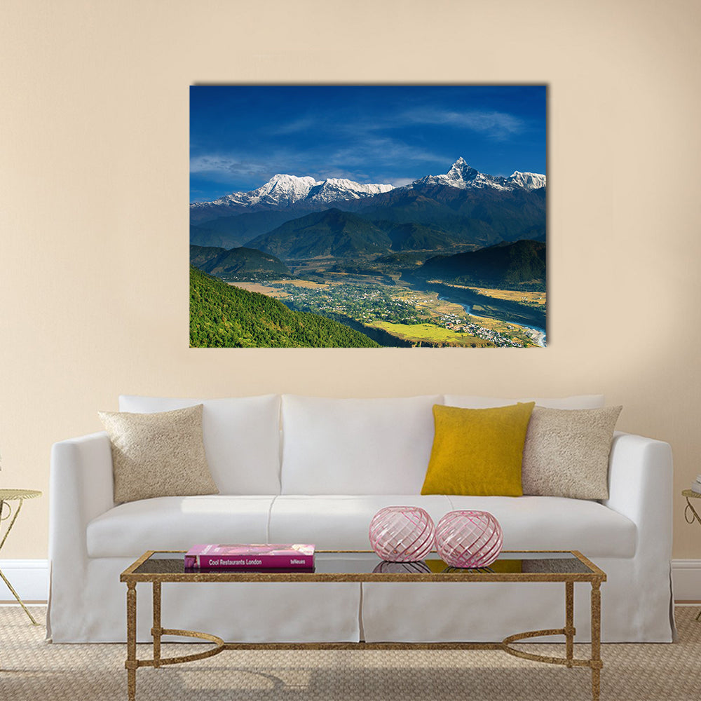 Annapurna massif, view from Sarangkot, Nepal Multi panel canvas wall art