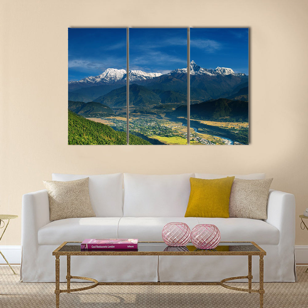 Annapurna massif, view from Sarangkot, Nepal Multi panel canvas wall art