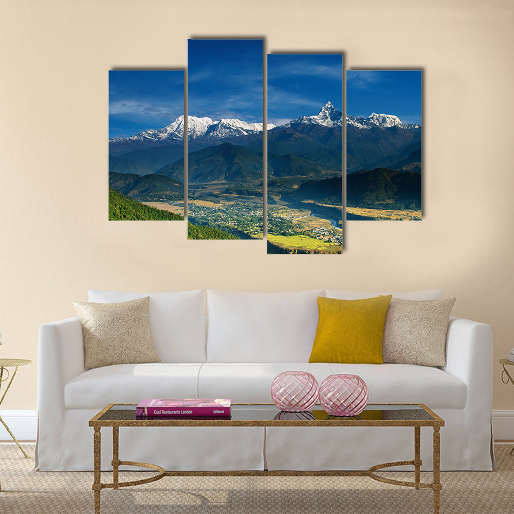 Annapurna massif, view from Sarangkot, Nepal Multi panel canvas wall art
