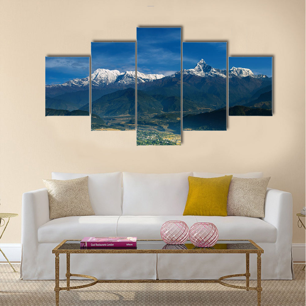 Annapurna massif, view from Sarangkot, Nepal Multi panel canvas wall art