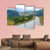 Africa, Ethiopia. Lonely road. Landscape nature around. Multi panel canvas wall art