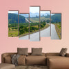 Africa, Ethiopia. Lonely road. Landscape nature around. Multi panel canvas wall art