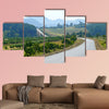 Africa, Ethiopia. Lonely road. Landscape nature around. Multi panel canvas wall art