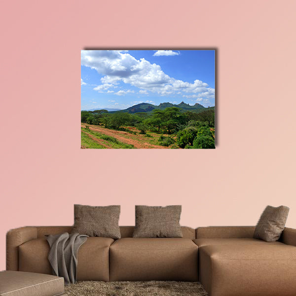 Forested mountains. Landscape nature. Africa, Ethiopia. Multi panel canvas wall art