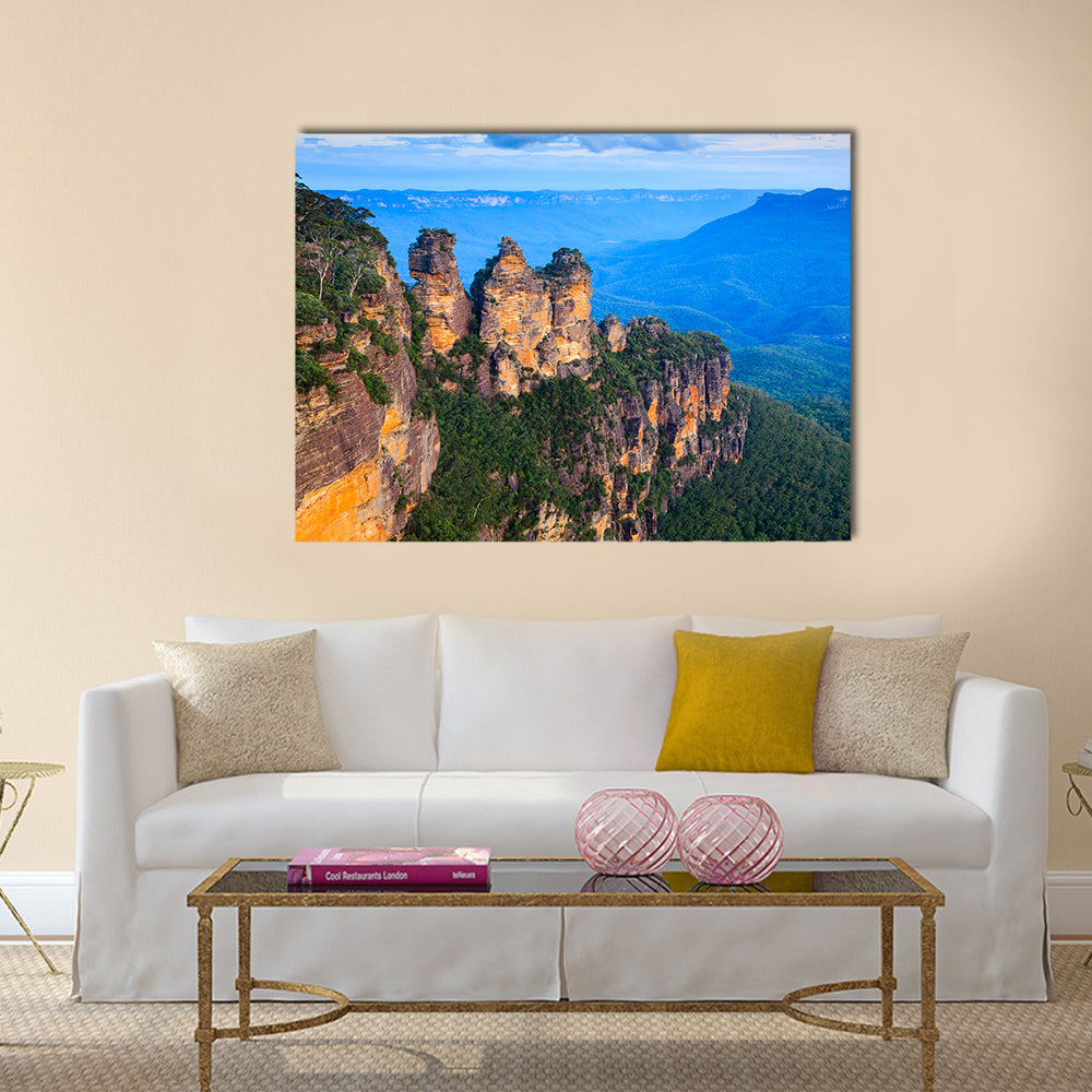 The Three Sisters from Echo Point, Blue Mountains National Park, NSW, Australia multi panel canvas wall art