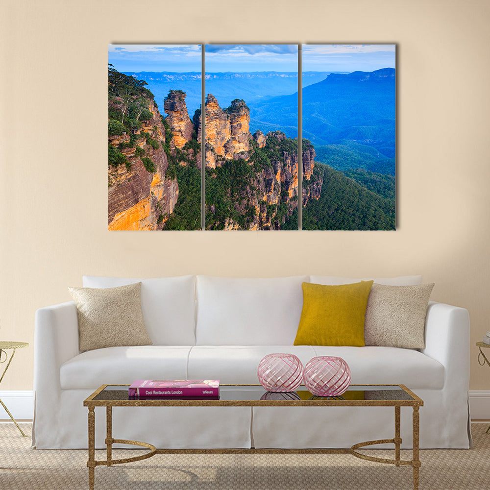 The Three Sisters from Echo Point, Blue Mountains National Park, NSW, Australia multi panel canvas wall art