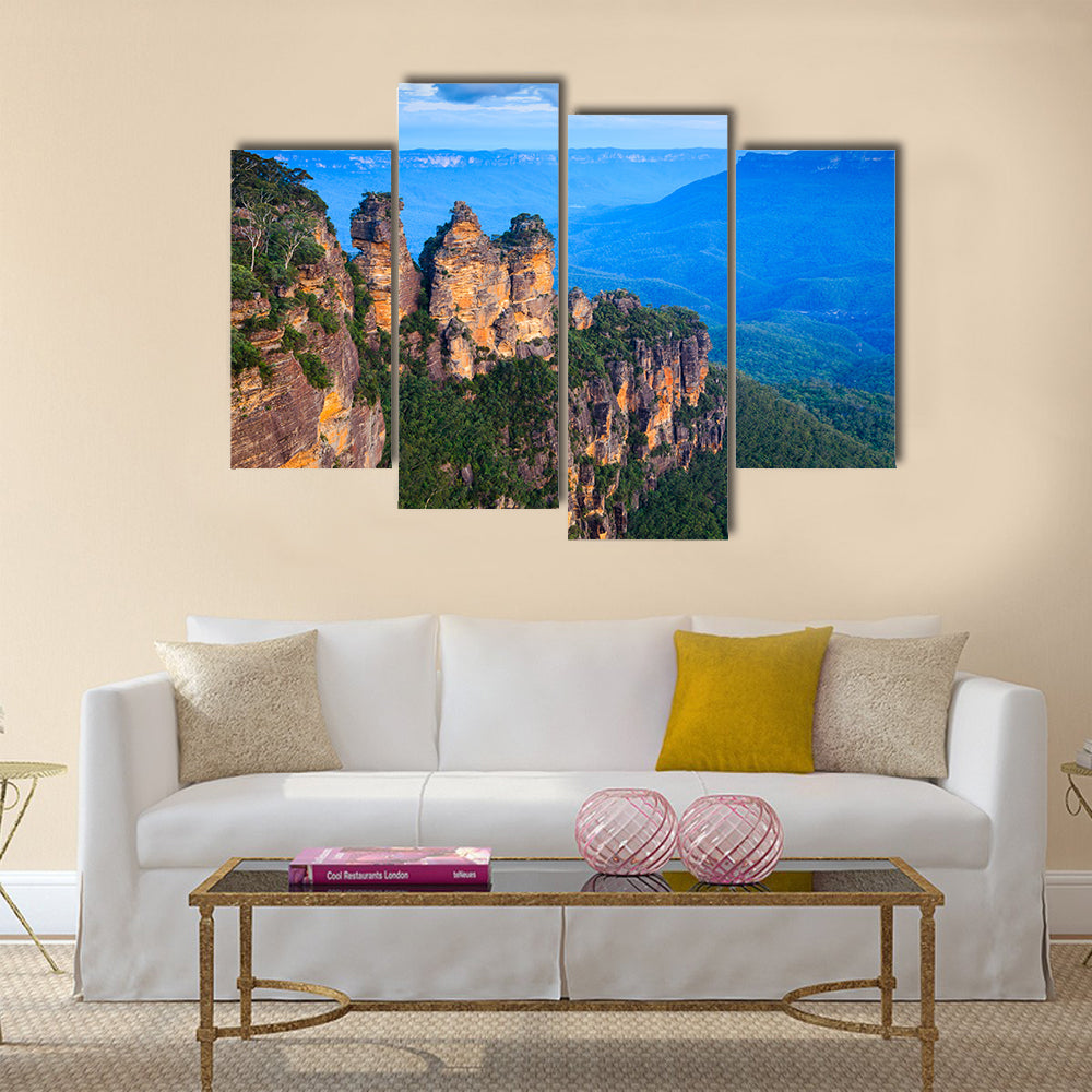The Three Sisters from Echo Point, Blue Mountains National Park, NSW, Australia multi panel canvas wall art