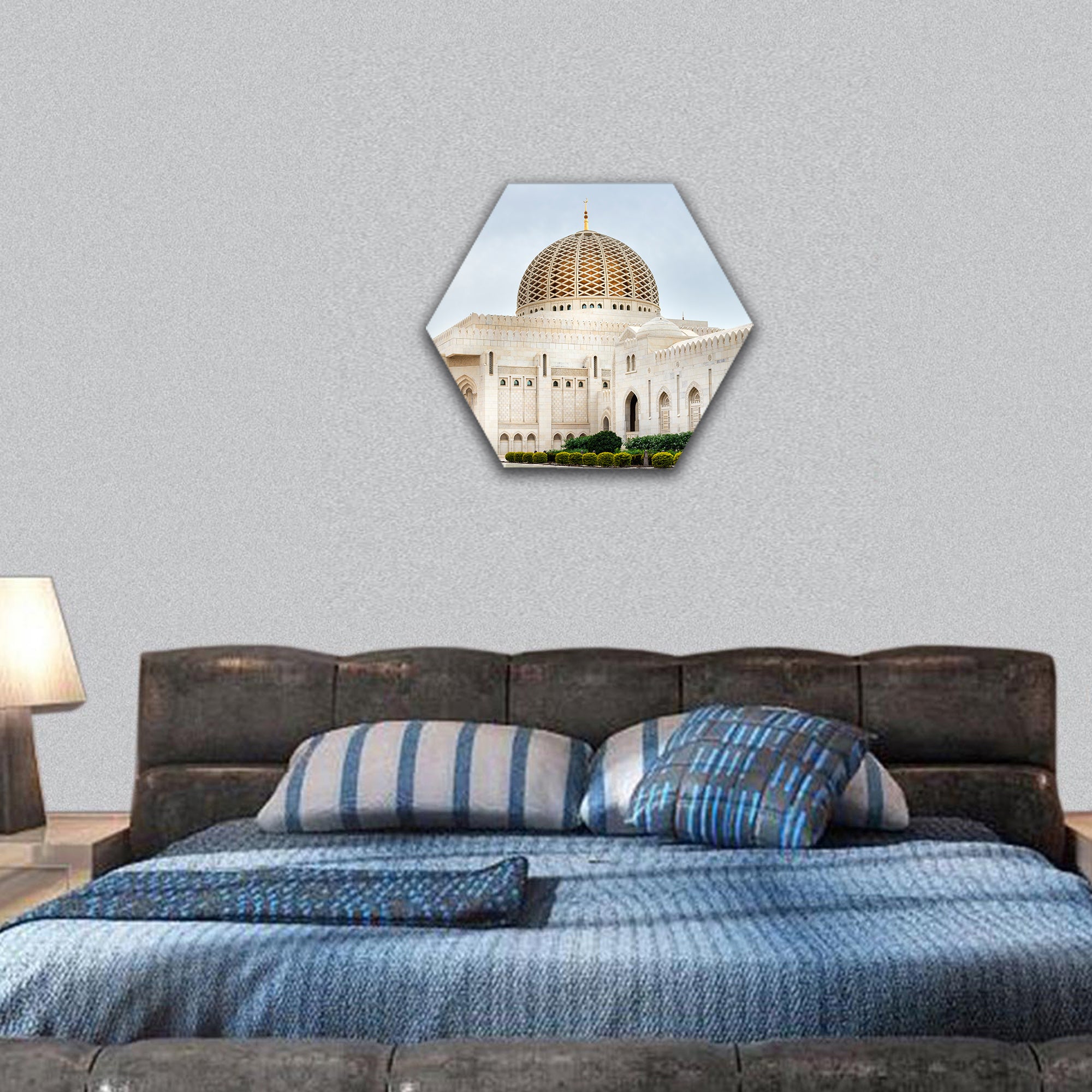 Picture of Grand Sultan Qaboos Mosque in Muscat, Oman canvas wall art