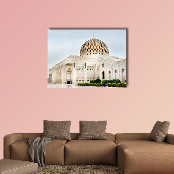 Picture of Grand Sultan Qaboos Mosque in Muscat multi panel canvas wall art