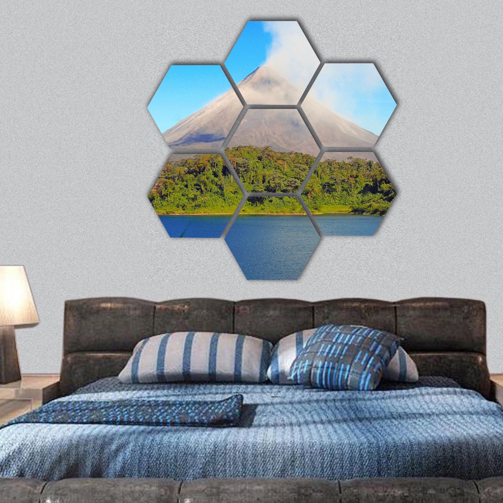 Arenal Volcano, Costa Rica hexagonal canvas wall art