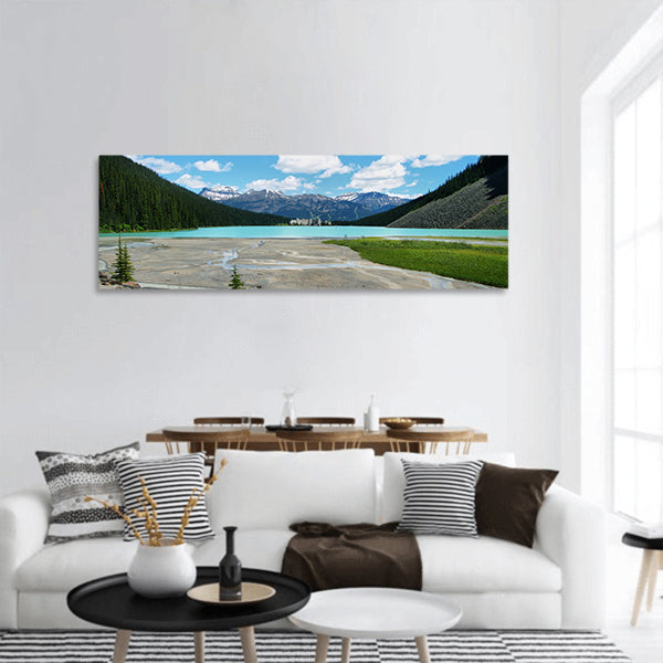 Lake Louise with Chateau Lake, Banff Park, Canada Panoramic Canvas Wall Art