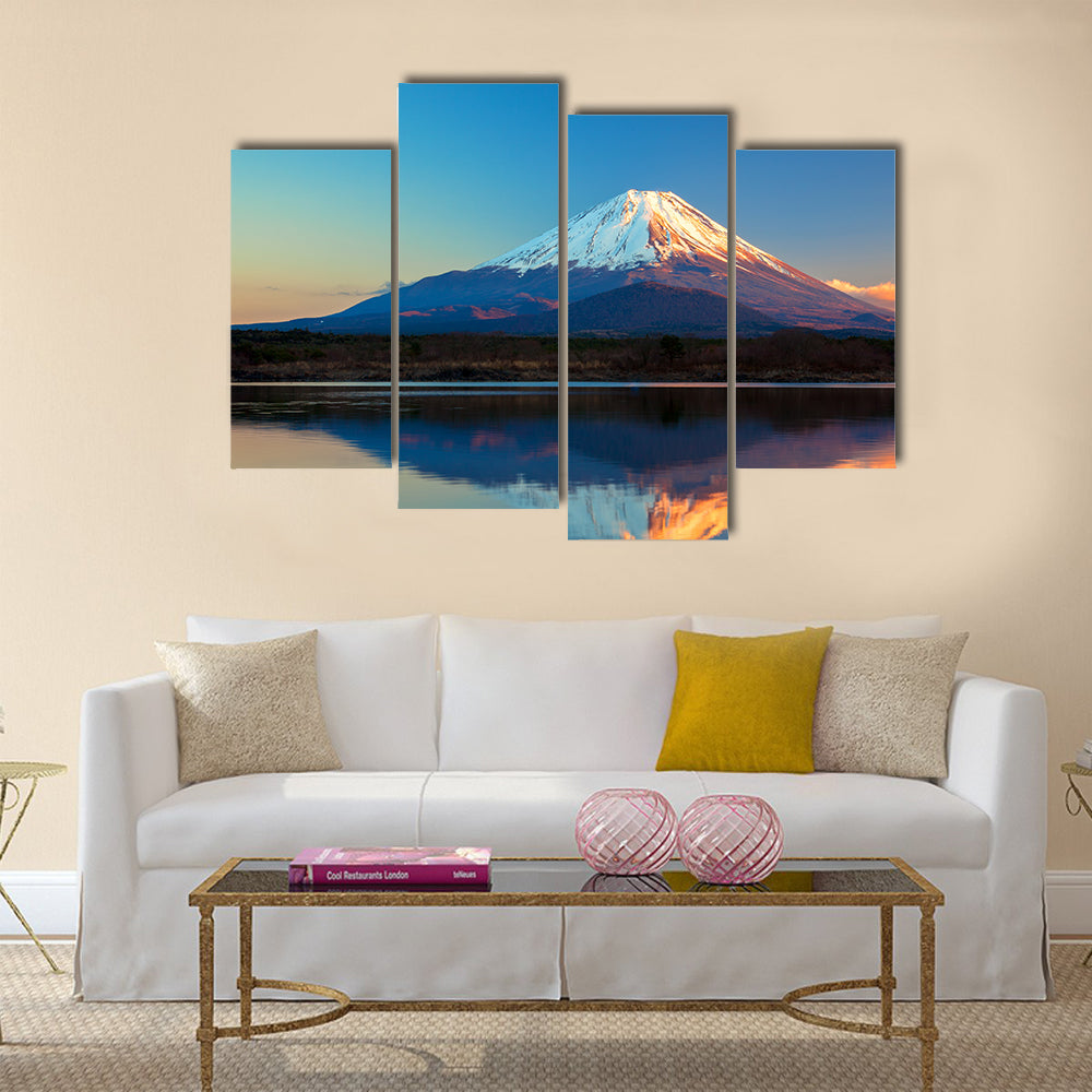 Mount Fuji and Lake Shoji multi panel canvas wall art