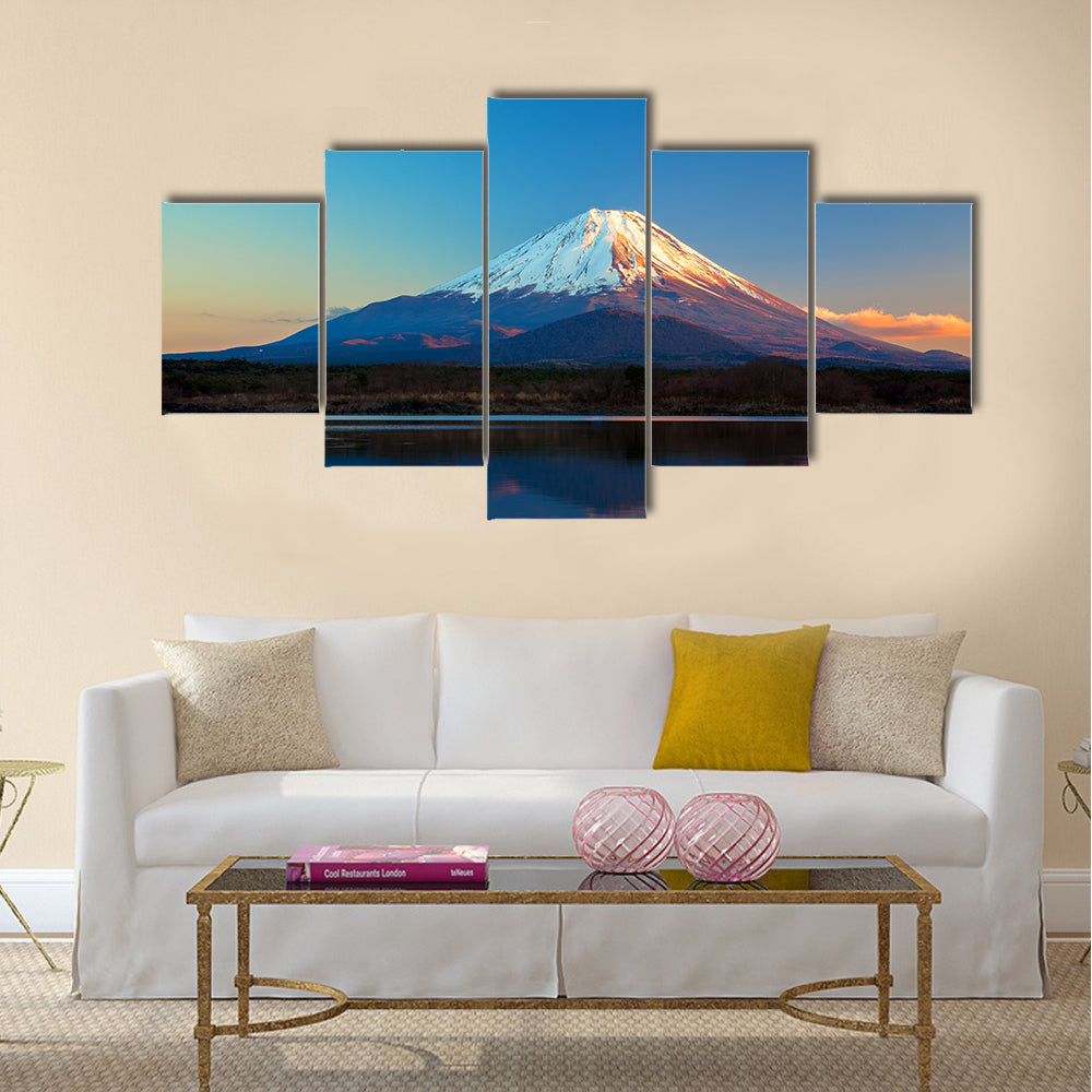 Mount Fuji and Lake Shoji multi panel canvas wall art