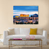 Acropolis in Athens, Greece in the evening after sunset Multi Panel Canvas Wall Art