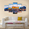 Acropolis in Athens, Greece in the evening after sunset Multi Panel Canvas Wall Art