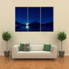 inverted image of Mount Fuji at night multi panel canvas wall art