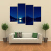 inverted image of Mount Fuji at night multi panel canvas wall art