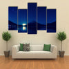 inverted image of Mount Fuji at night multi panel canvas wall art