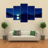 inverted image of Mount Fuji at night multi panel canvas wall art