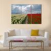 Agriculture with flowers in spring Multi panel canvas wall art