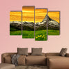 Matterhorn in the sunset at Swiss Alps multi panel canvas wall art