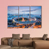 Beautiful Nanpu Bridge at dusk, crosses Huangpu River, shanghai multi panel canvas wall art