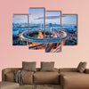 Beautiful Nanpu Bridge at dusk, crosses Huangpu River, shanghai multi panel canvas wall art