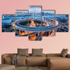 Beautiful Nanpu Bridge at dusk, crosses Huangpu River, shanghai multi panel canvas wall art