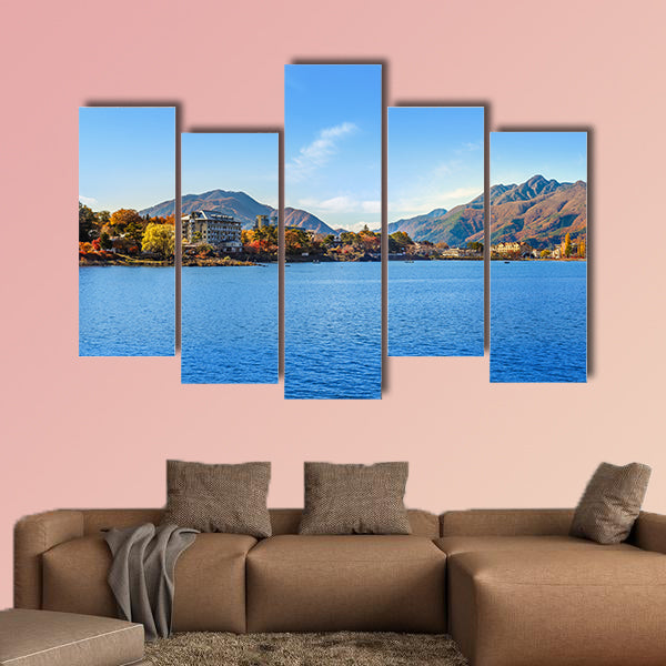 Lake Kawaguchi Kawaguchiko at Fujikawaguchiko in Japan multi panel canvas wall art